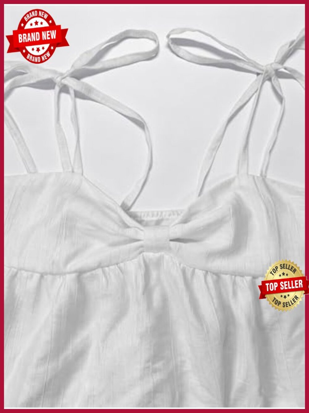 Womens Flowy Mini Dress Spaghetti Strap Babydoll Sundress A-Line - Picture 3 of 6